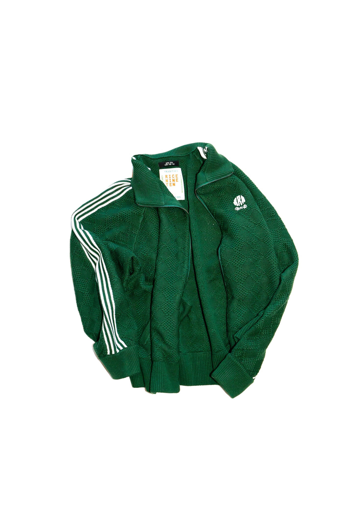 KNITTED TRAINING JACKET  (DARK GREEN)