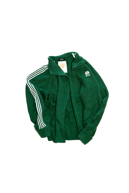 KNITTED TRAINING JACKET  (DARK GREEN)