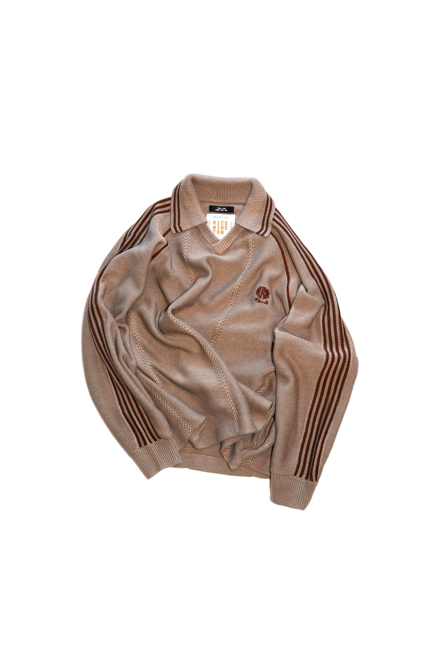 KNITTING GAME SHIRT (DARK BEIGE)