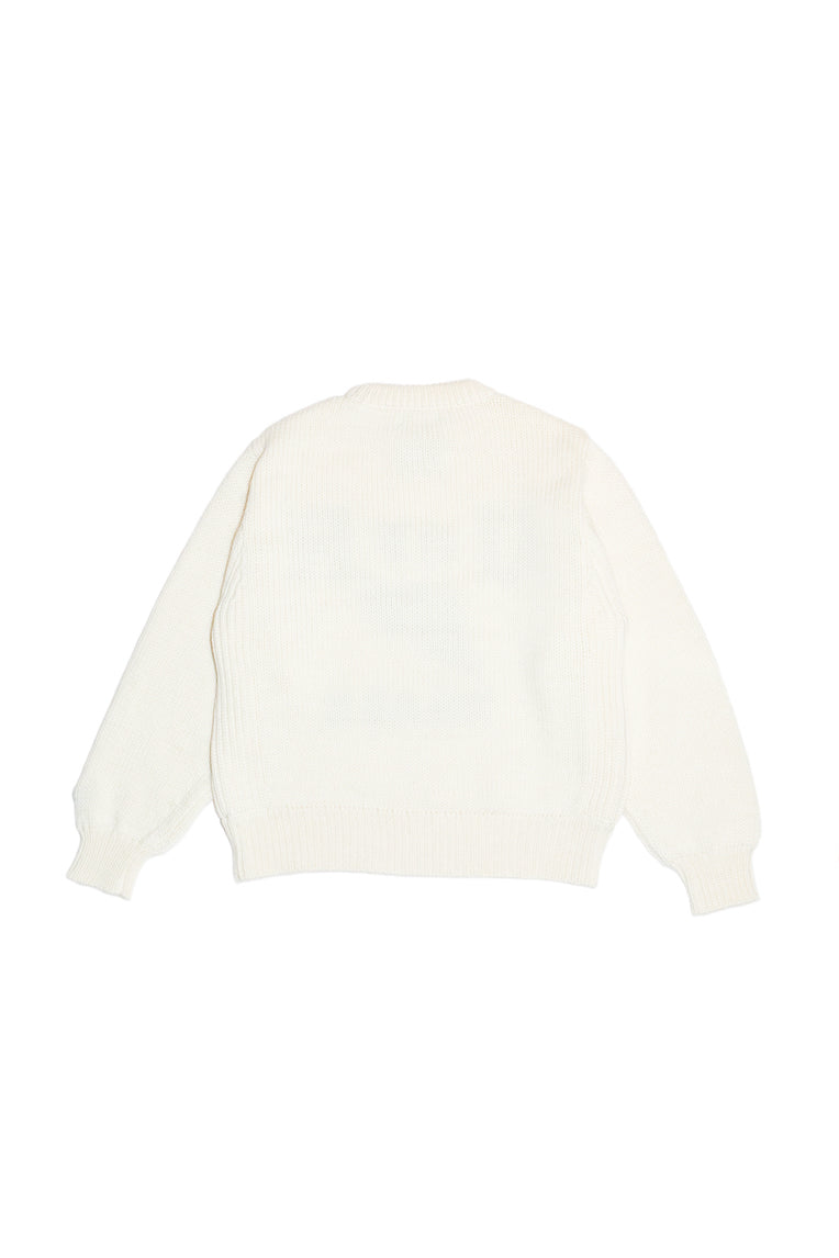 HOME MADE KNITTING SWEATSHIRT  ( OFF WHITE)