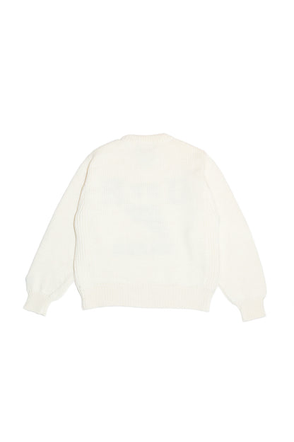 HOME MADE KNITTING SWEATSHIRT  ( OFF WHITE)