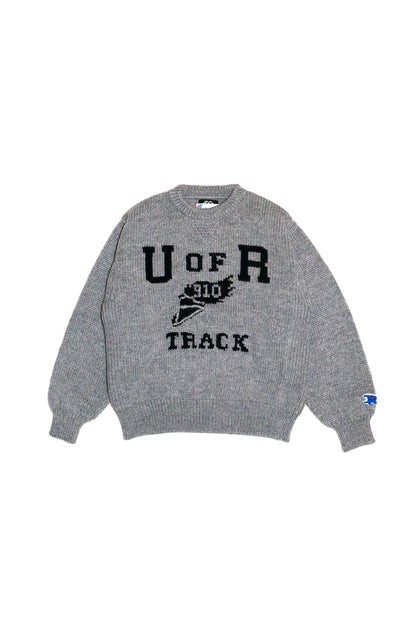HOME MADE KNITTING SWEATSHIRT  (GRAY)