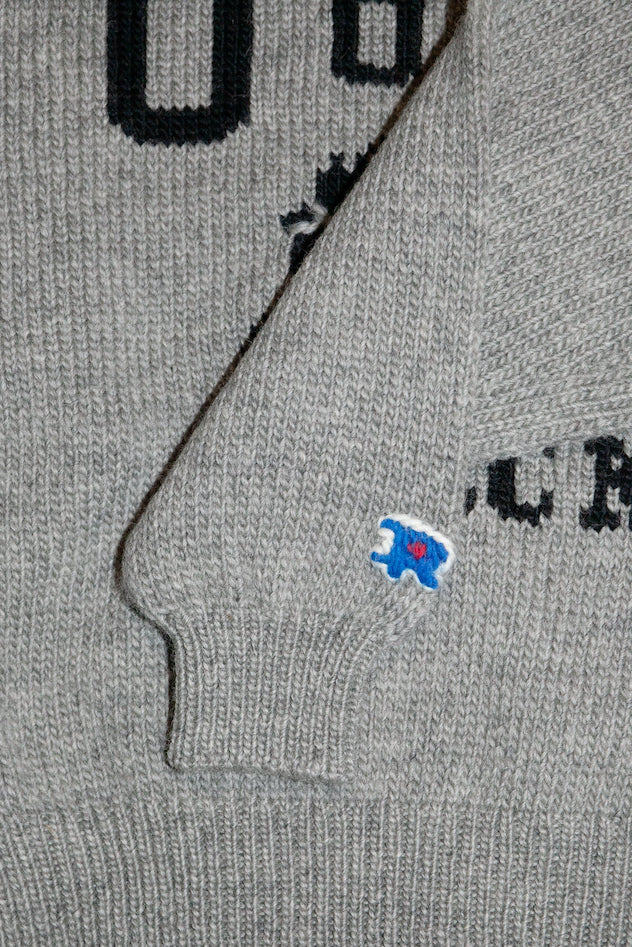 HOME MADE KNITTING SWEATSHIRT  (GRAY)