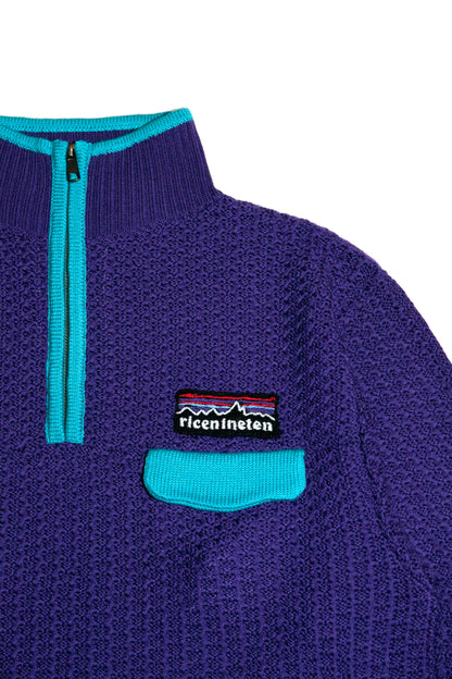 MOUNTAIN KNITTING PULLOVER  (PURPLE)
