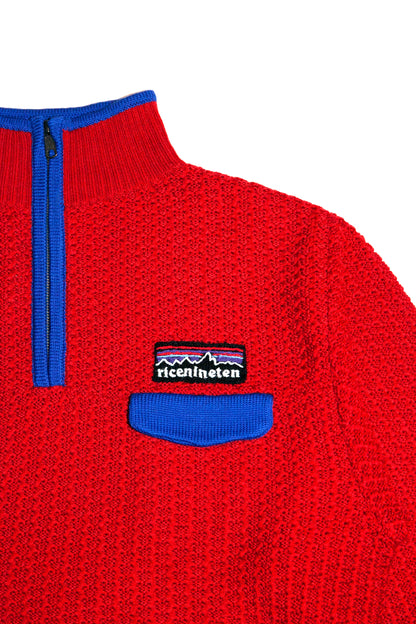 MOUNTAIN KNITTING PULLOVER (RED)