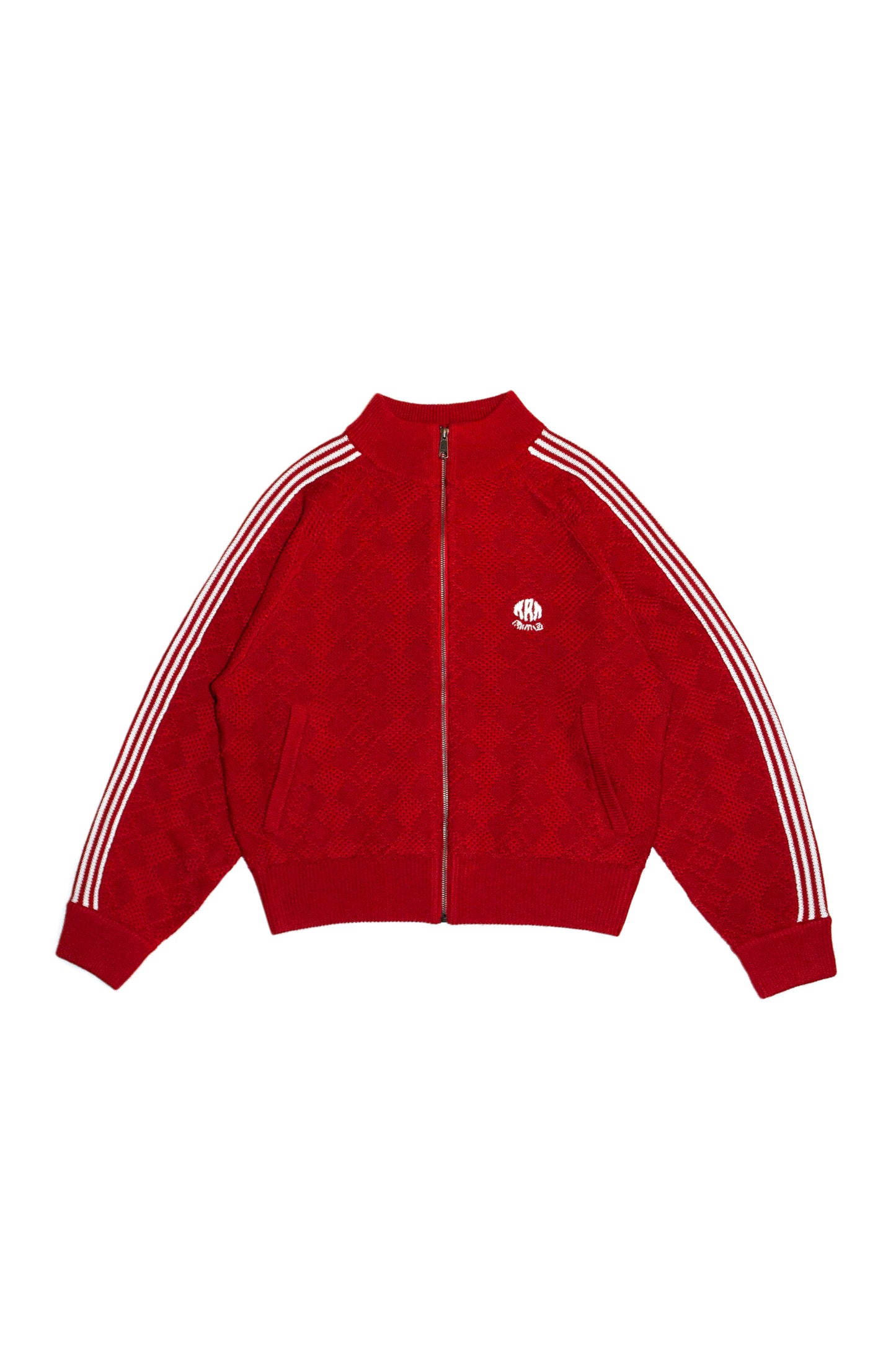 KNITTED TRAINING JACKET  (RED)