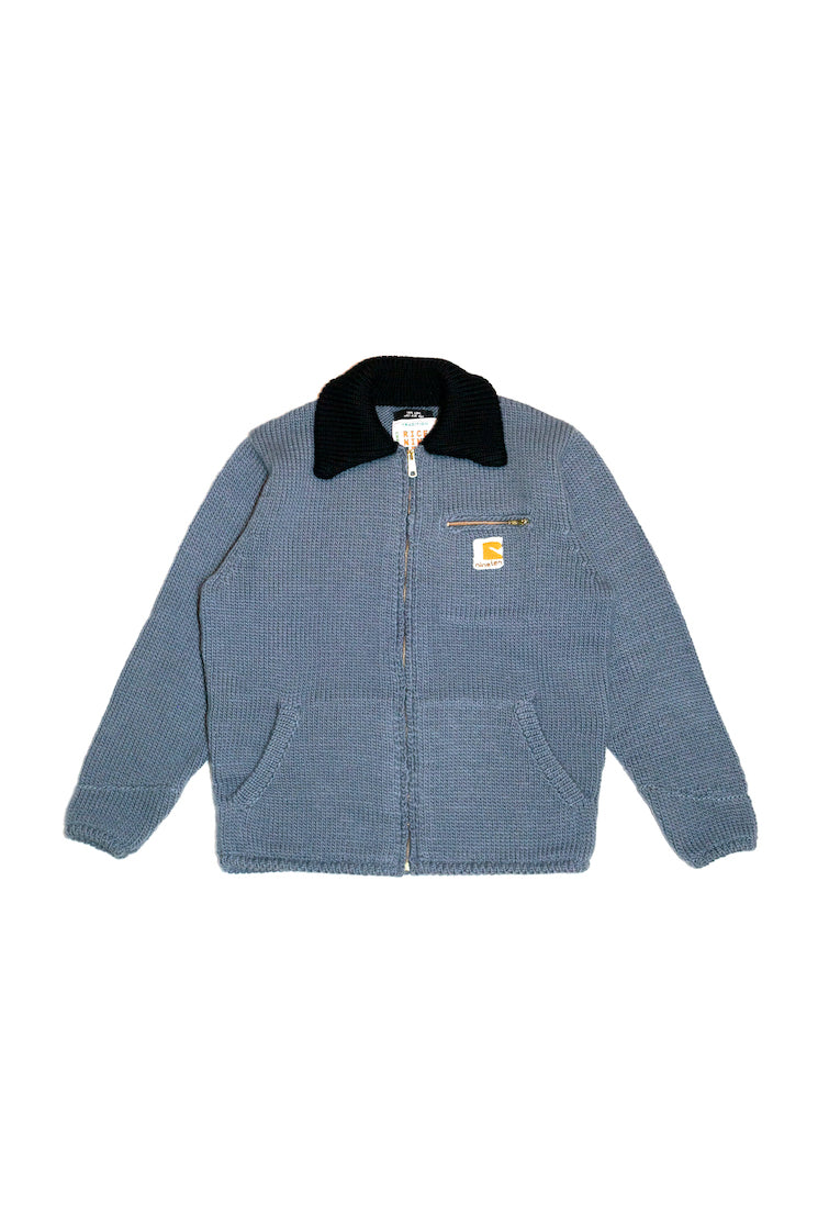 HOME MADE KNITTING DETROIT JACKET  (ASH INDIGO)