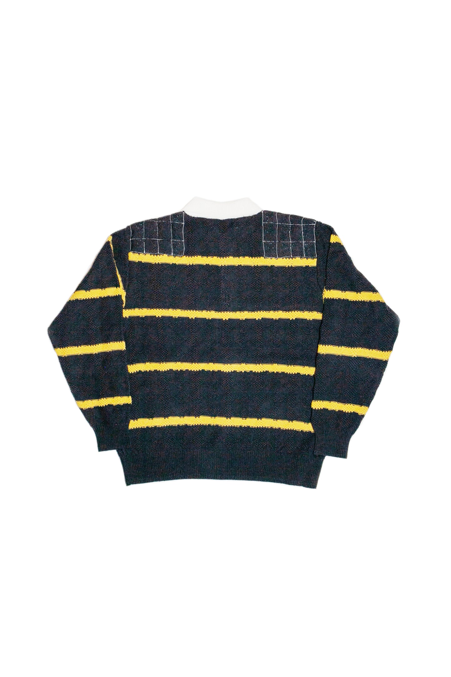HOME MADE KNITTING RUGBY SHIRT  (FADED BLACK)