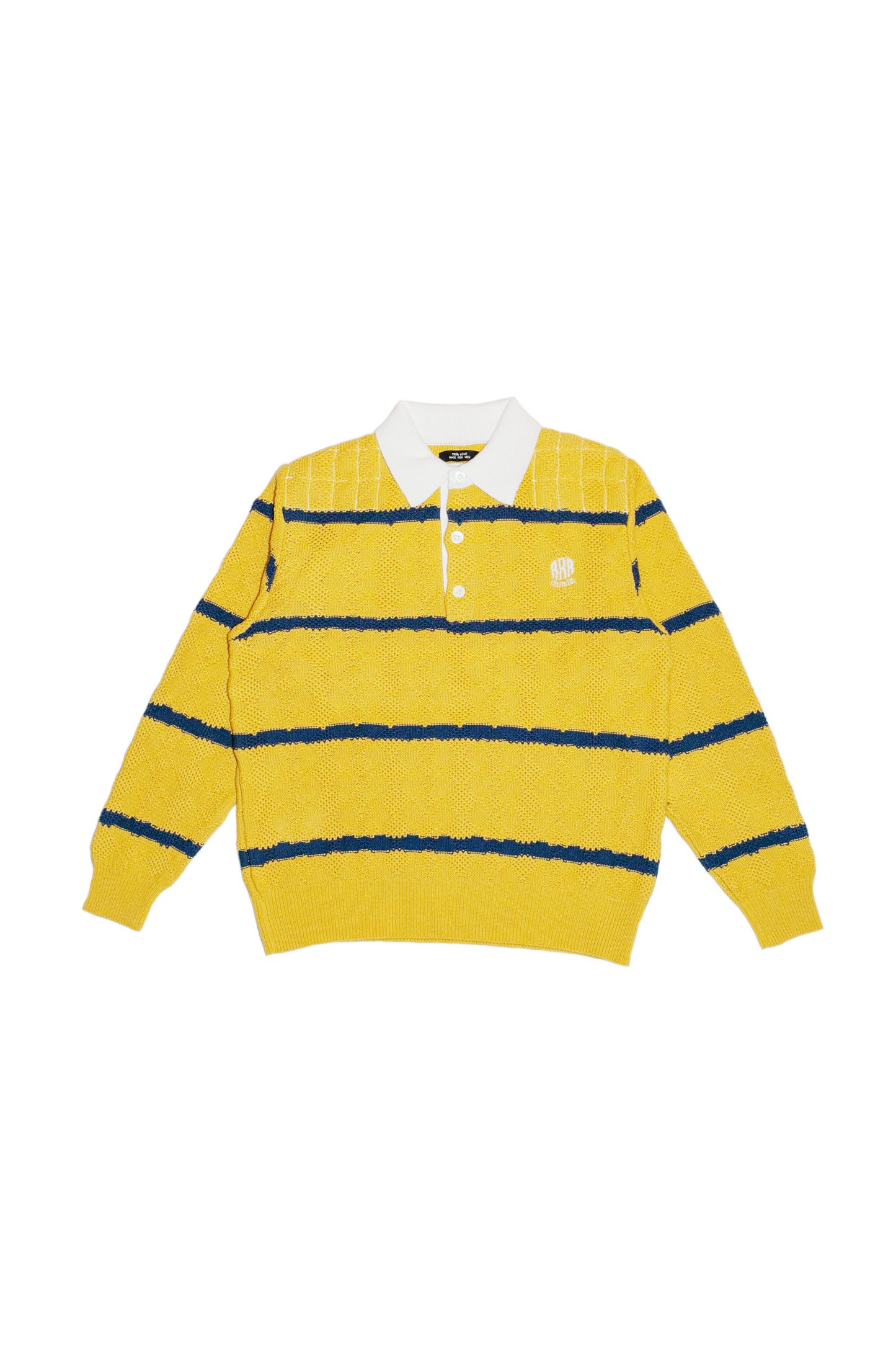 HOME MADE KNITTING RUGBY SHIRT  (MUSTARD)