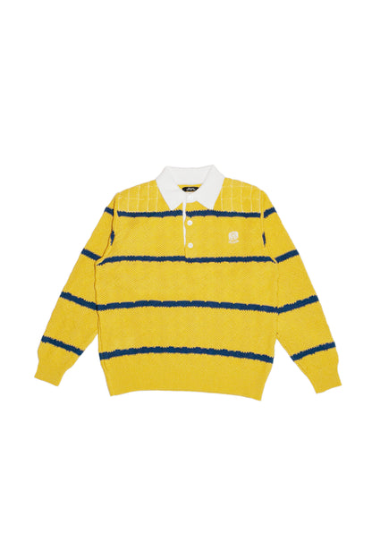HOME MADE KNITTING RUGBY SHIRT  (MUSTARD)