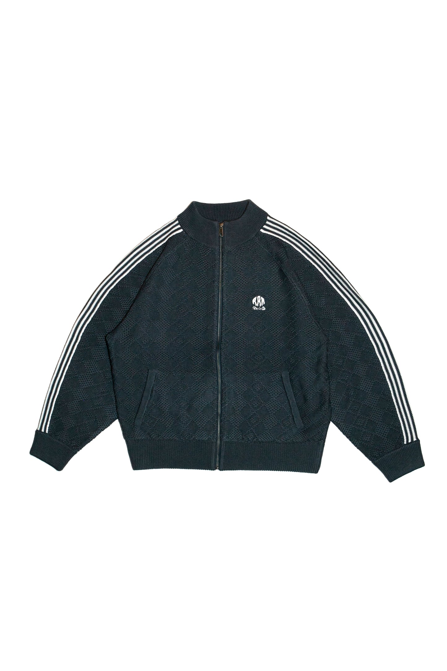 KNITTED TRAINING JACKET  (DARK GRAY)