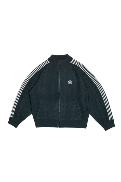 KNITTED TRAINING JACKET  (DARK GRAY)