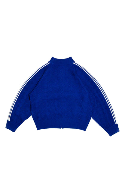 KNITTED TRAINING JACKET  (BLUE)