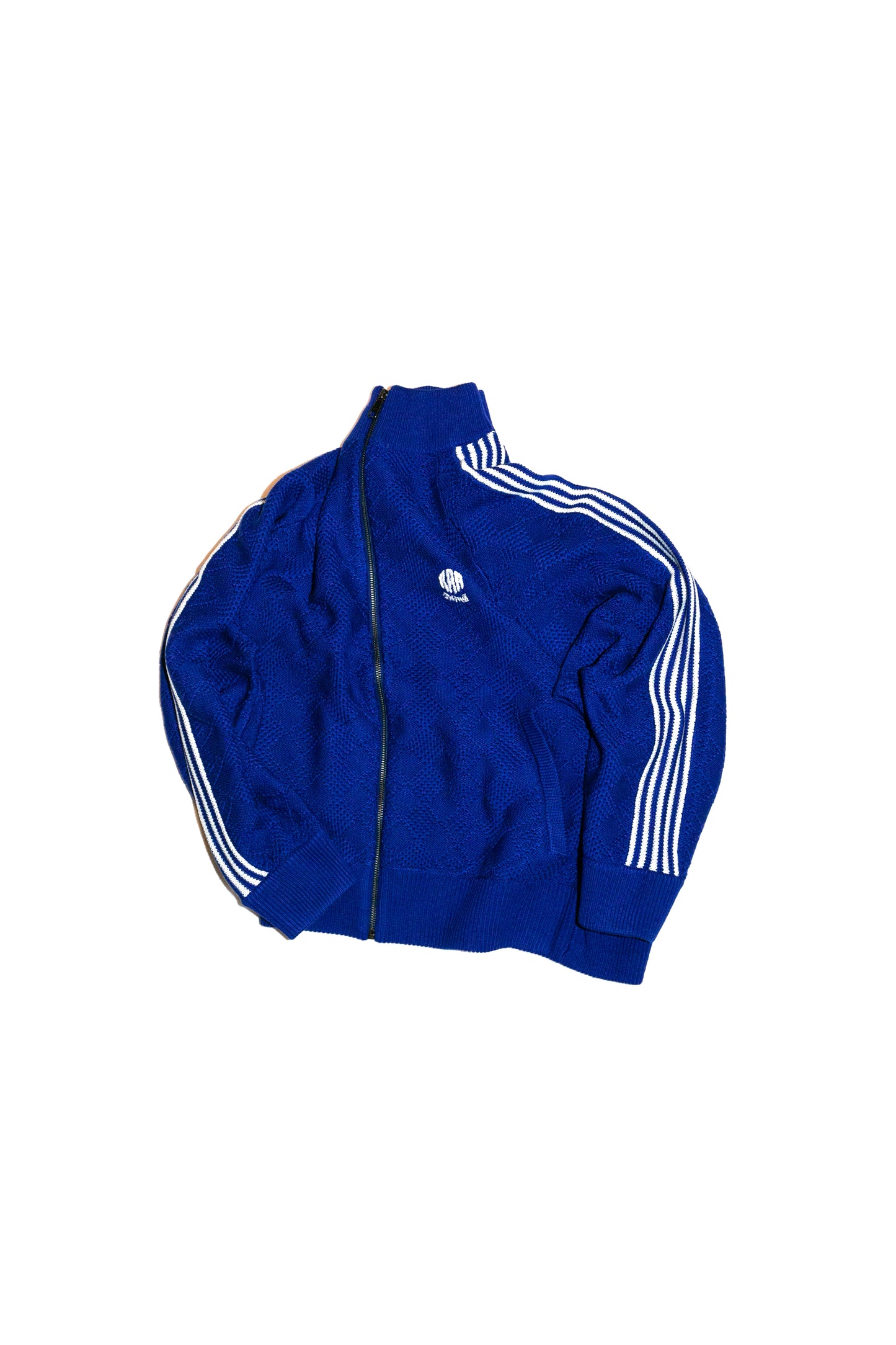 KNITTED TRAINING JACKET  (BLUE)