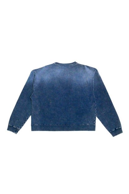 DISTRESSED SWEATSHIRT (FADED NAVY)