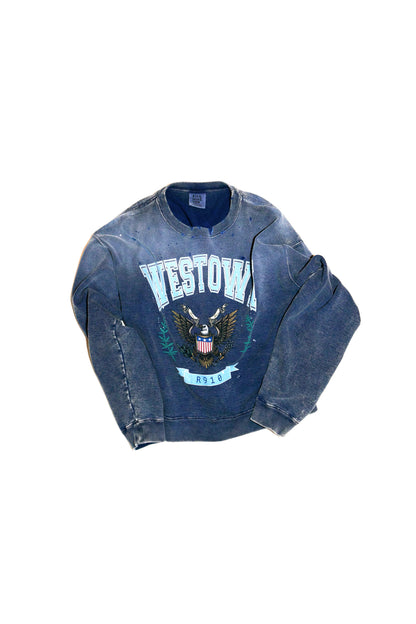 DISTRESSED SWEATSHIRT (FADED NAVY)