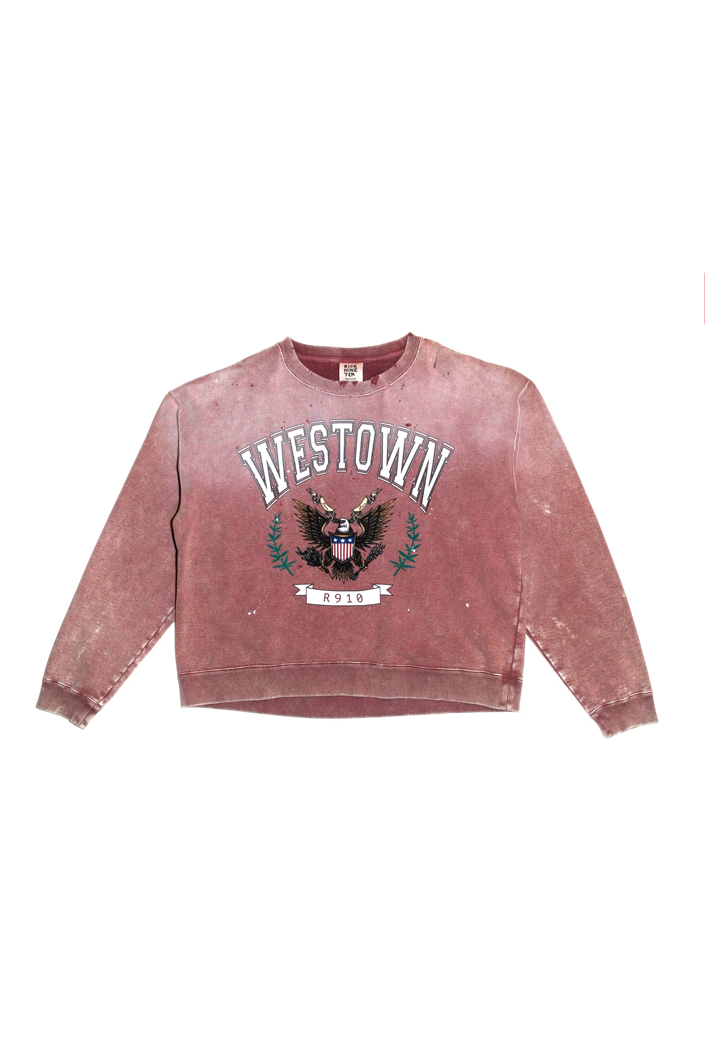 DISTRESSED SWEATSHIRT (FADED RED)