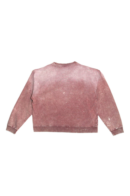 DISTRESSED SWEATSHIRT (FADED RED)