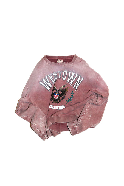 DISTRESSED SWEATSHIRT (FADED RED)