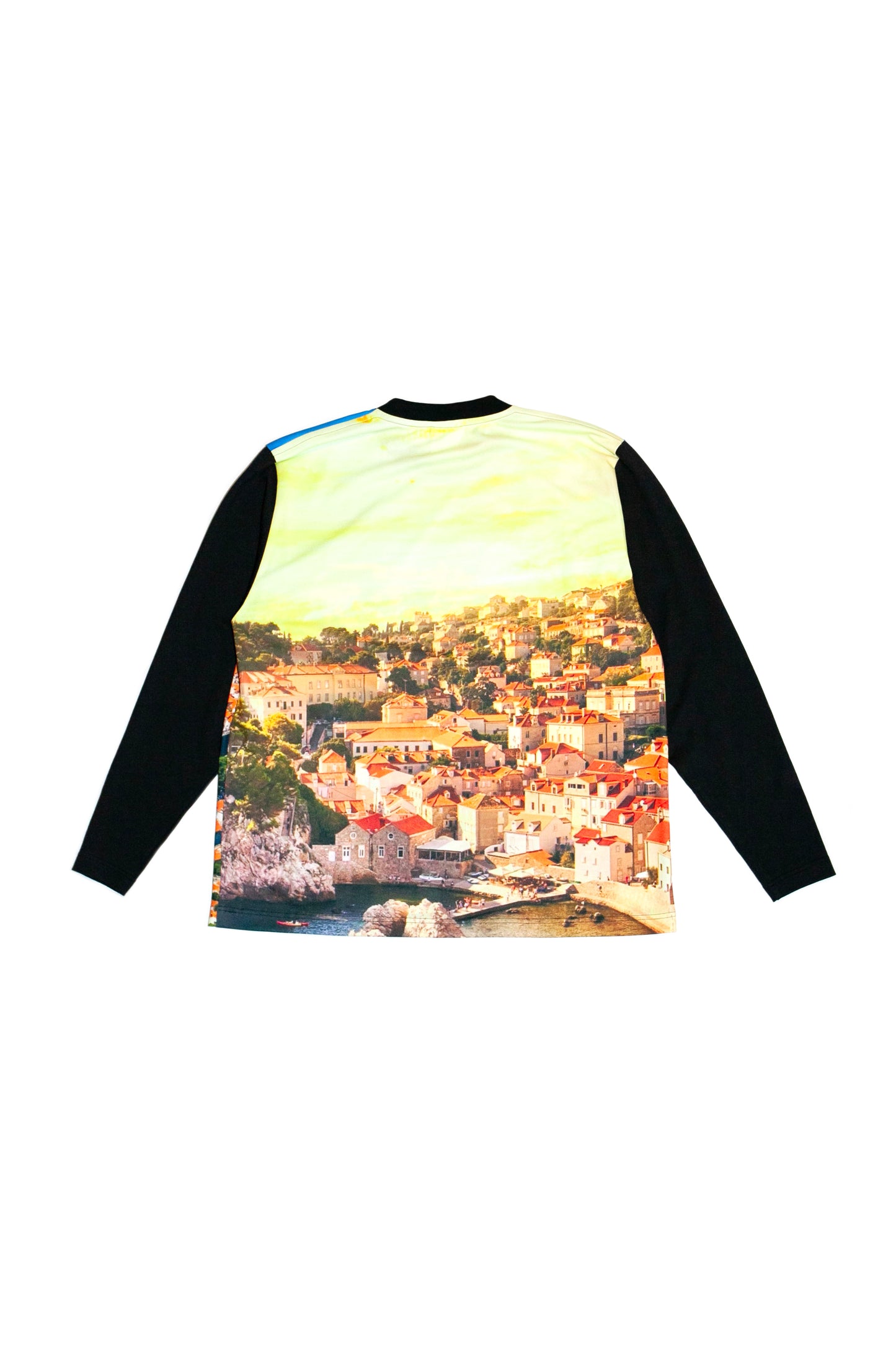 PHOTO PRINT SLIM FIT L/S TEE  (BLACK)