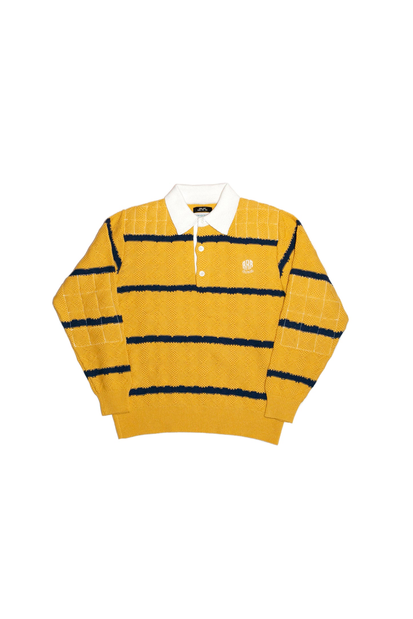 HOME MADE KNITTING RUGBY SHIRT  (MUSTARD)