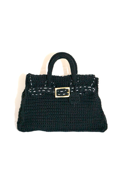 HAND KNITTED JANE BAG (BLACK)