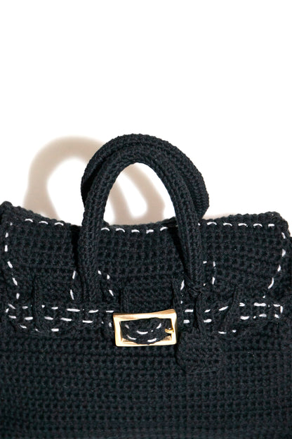 HAND KNITTED JANE BAG (BLACK)