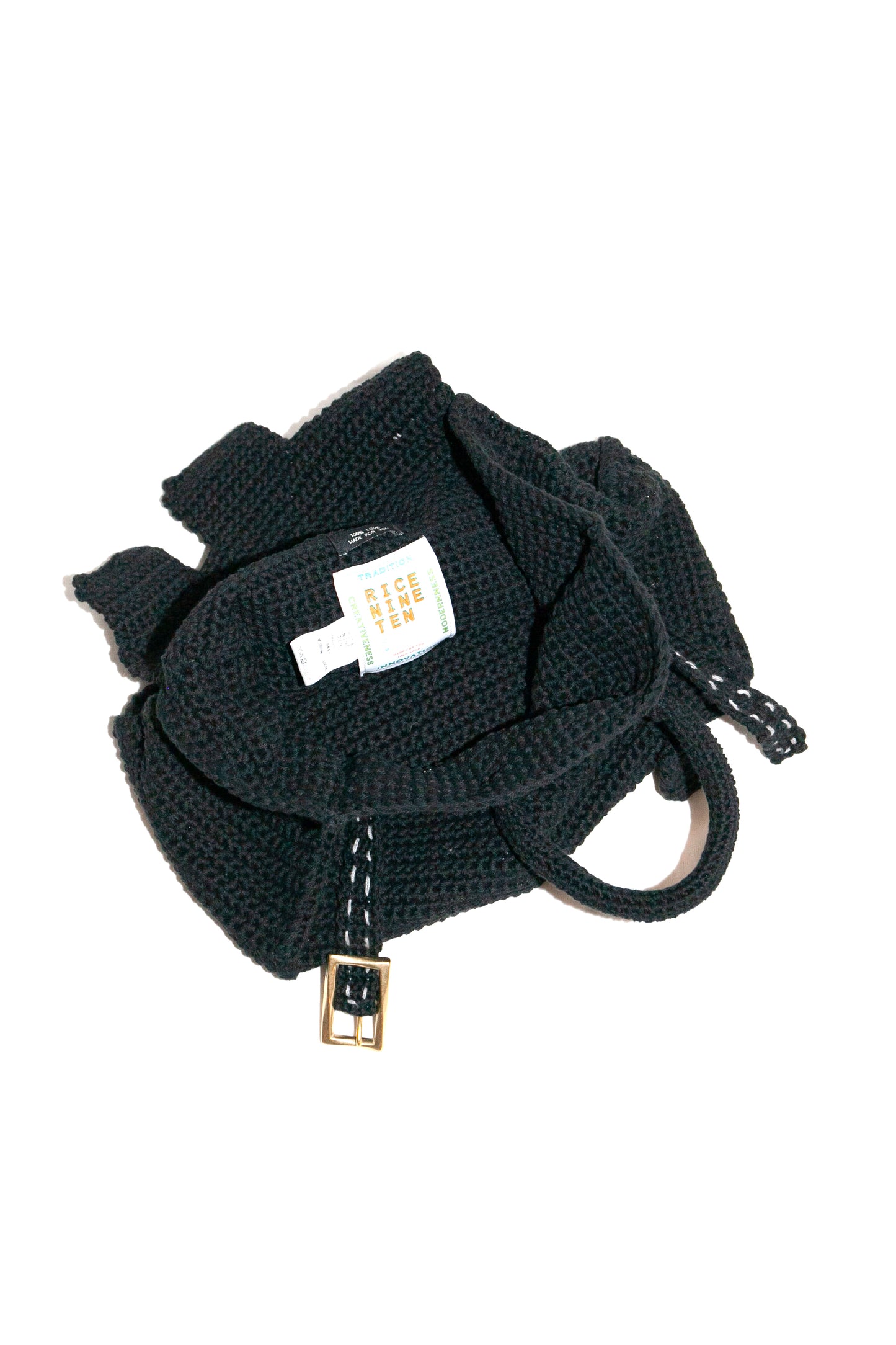 HAND KNITTED JANE BAG (BLACK)